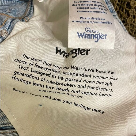 Wrangler Blue Flare Wide Leg Jeans - Picture 12 of 16